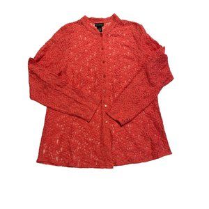 Womens Dialogue Sheer Long Sleeve Top Cover up Top Blouse